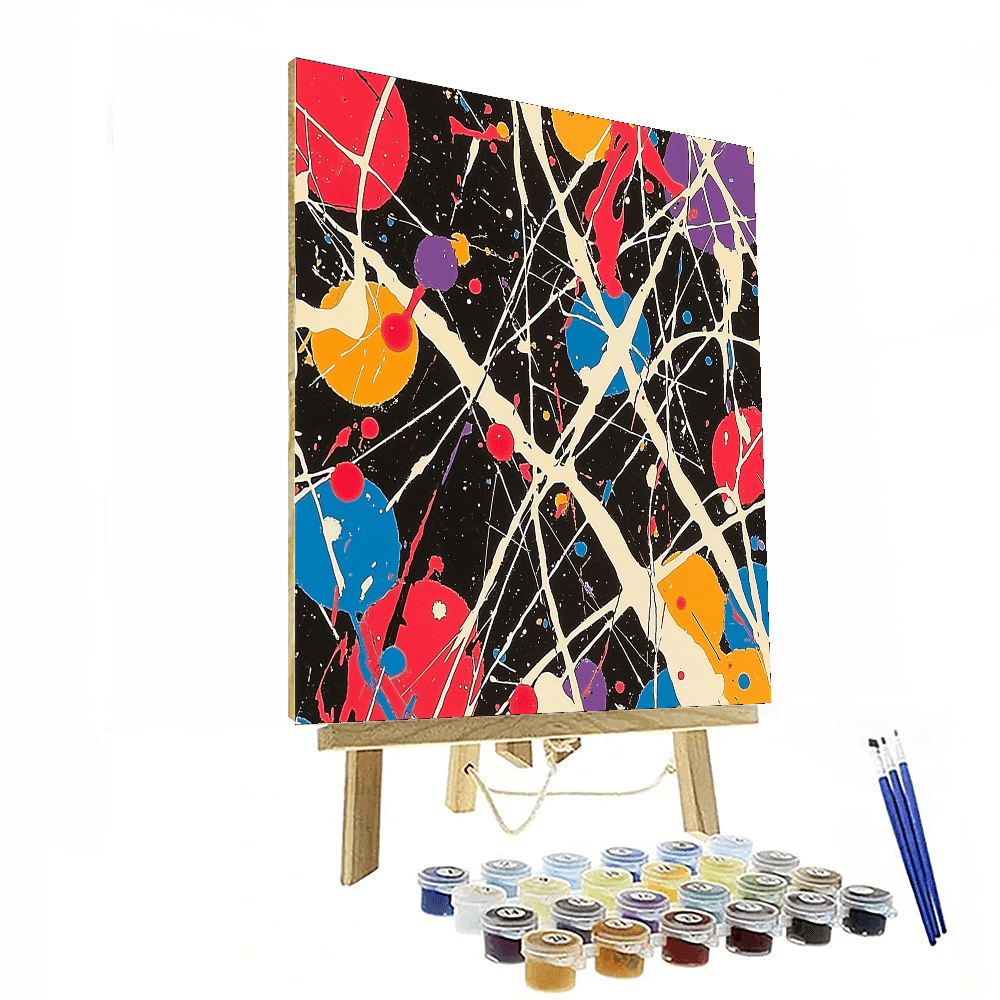 Jackson Pollock Inspired Whimsical Whirlwinds  Paint By Numbers Art