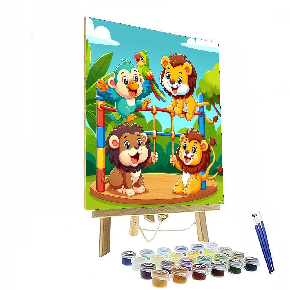 Friendly Jungle Gym Numbered Painting Kits