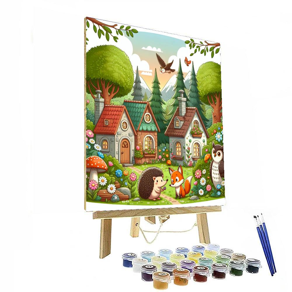 Cozy Animal Cottages DIY Paint By Numbers