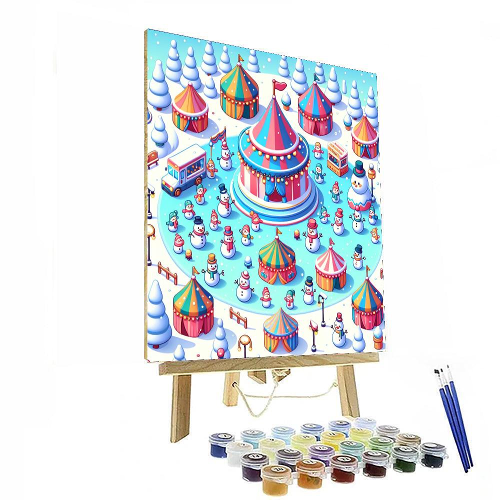 Winter Carnival Celebration Paint By Numbers Art