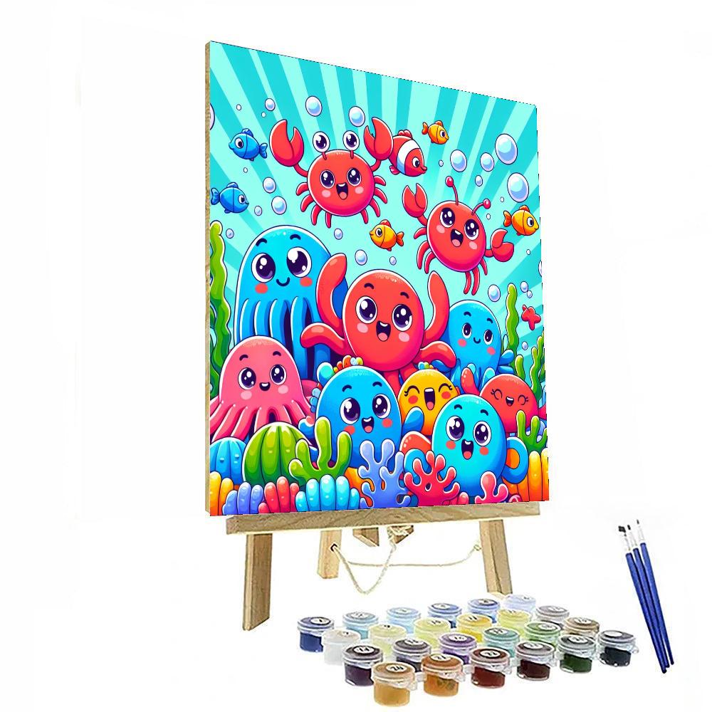 Silly Underwater Friends Painting By Numbers Kit