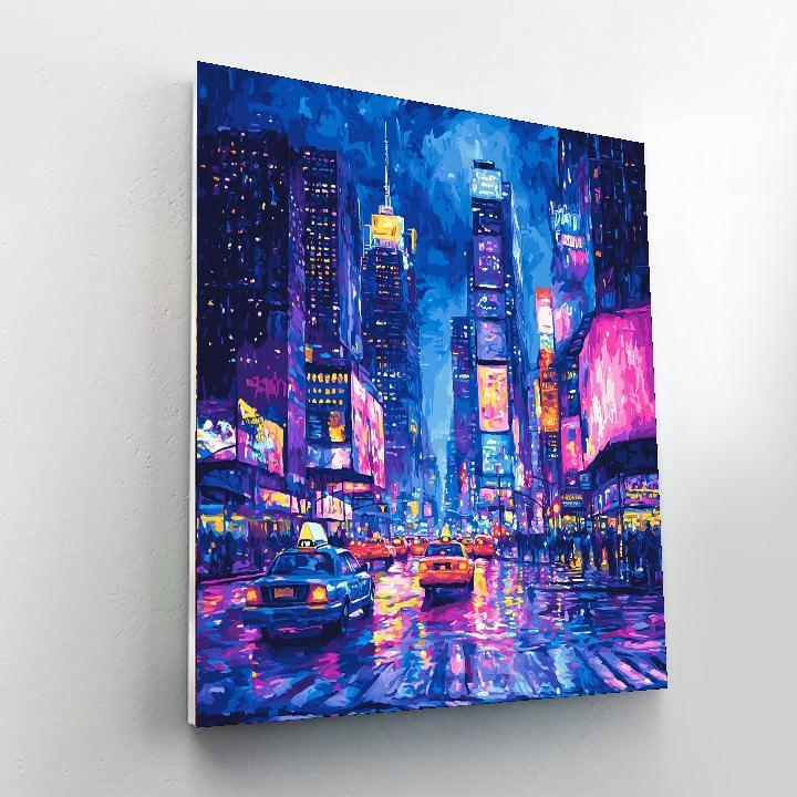 Ernst Ludwig Kirchner Inspired Neon Nocturne  Painting By Numbers Kit