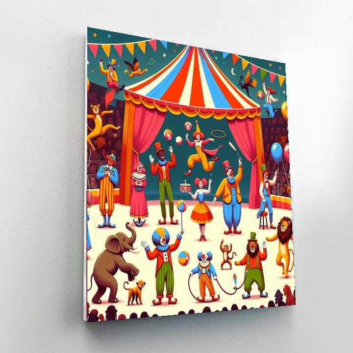 Silly Circus Characters Paint By Number