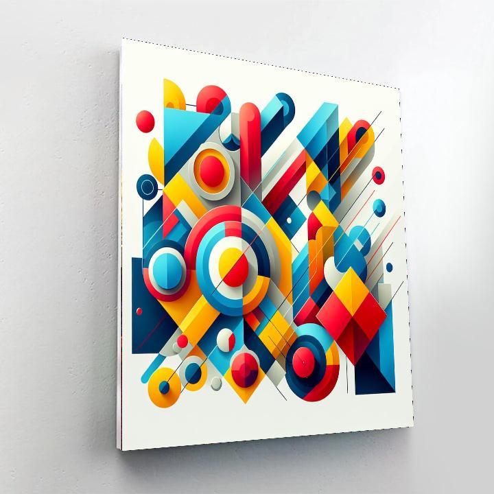 Modern Abstract Geometry Numbered Painting Kits