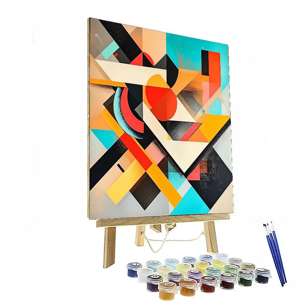 Kazimir Malevich Inspired Geometric Vision  Paint By Color