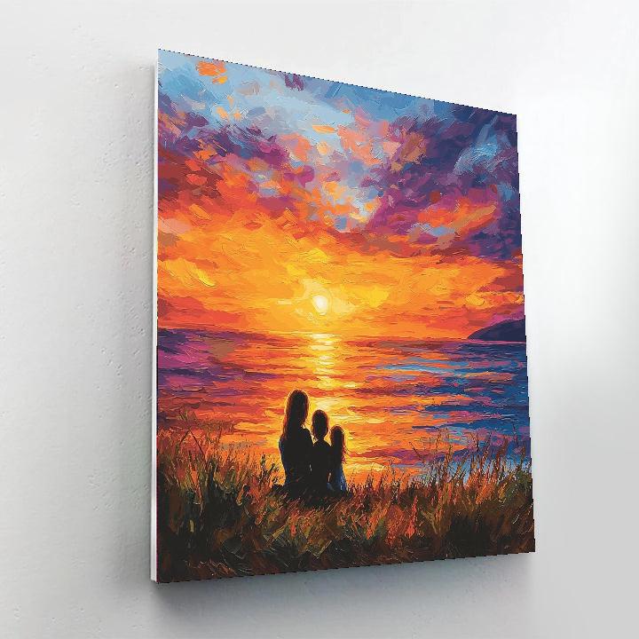 Mommy And Me At Sunset Paint By Numbers Kits