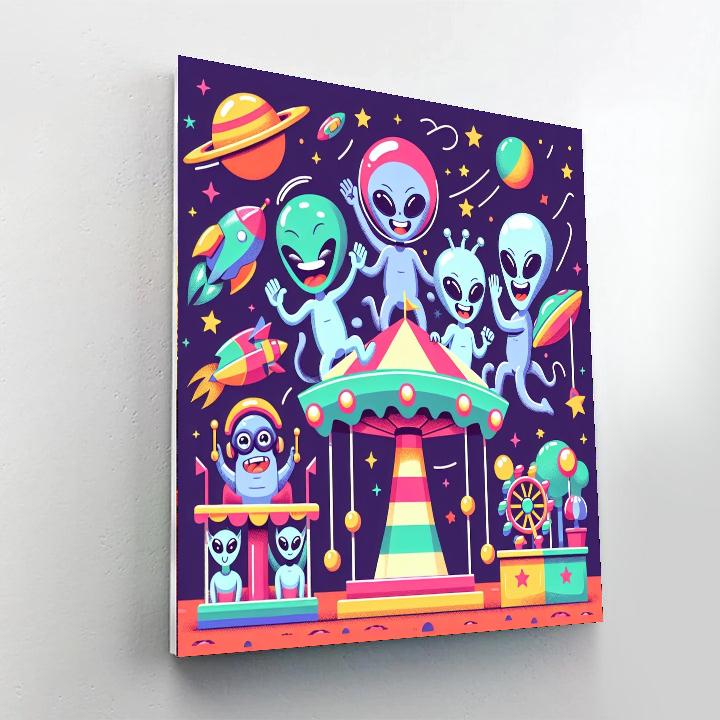 Cosmic Alien Carnival Numbered Painting Kits