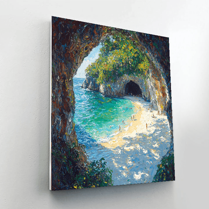 The Hidden Beach Of Marieta Islands DIY Paint By Numbers