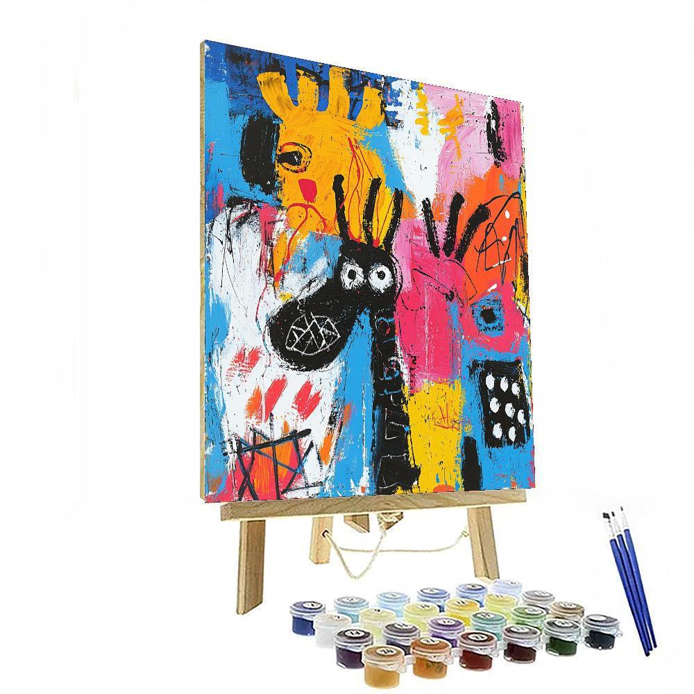 Basquiat Inspired Animal Kingdom Patterns  Painting By Numbers Kit