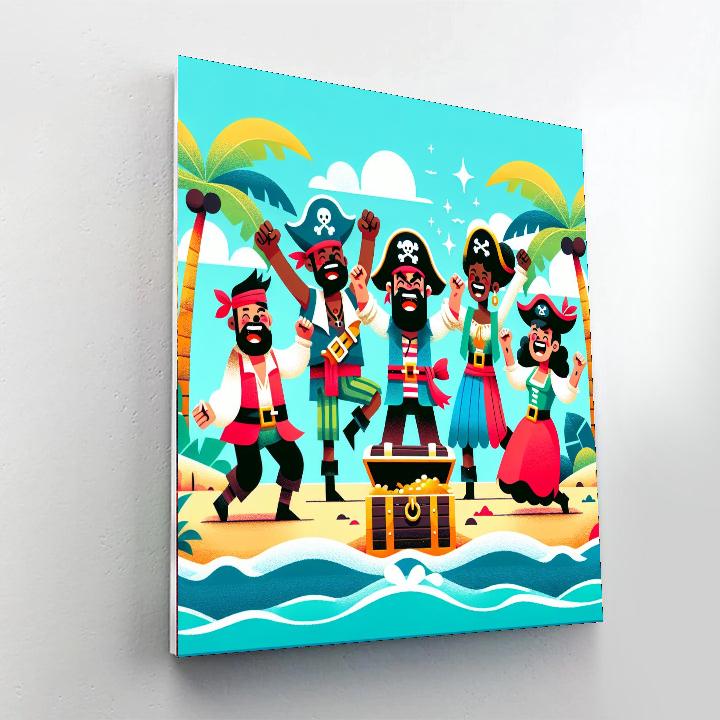 Pirates And Treasure Paint By Numbers