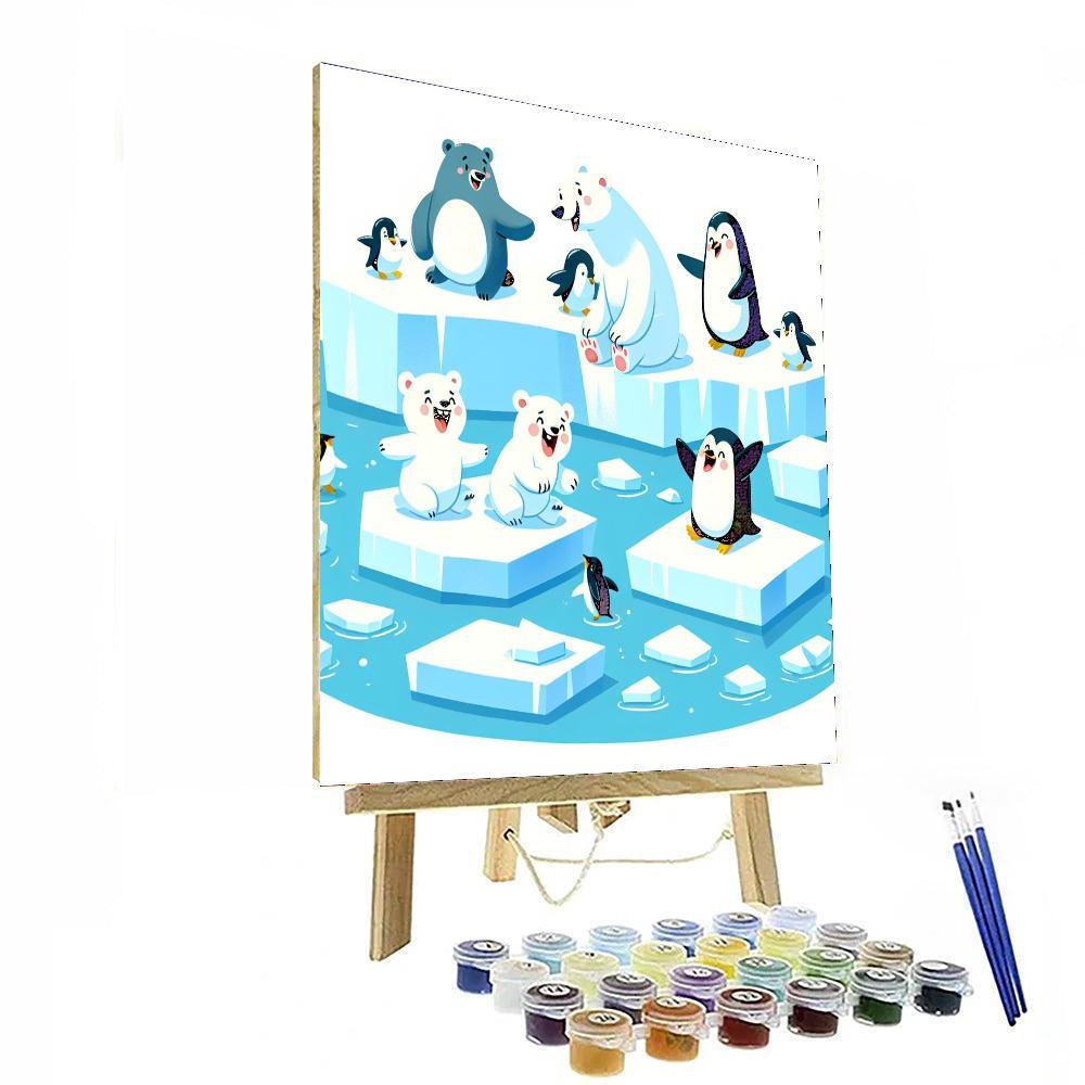 Polar Playtime Paint By Numbers Art