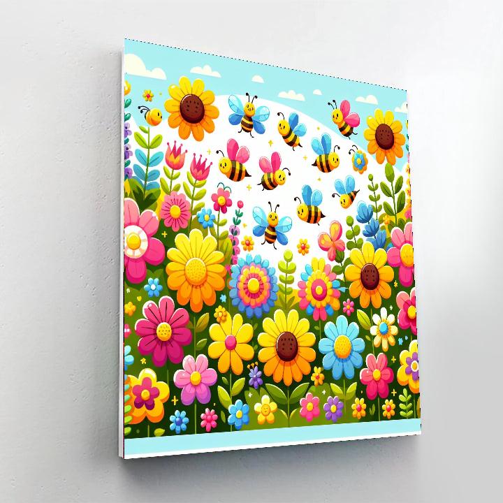Giggling Gardens Painting Number Kit