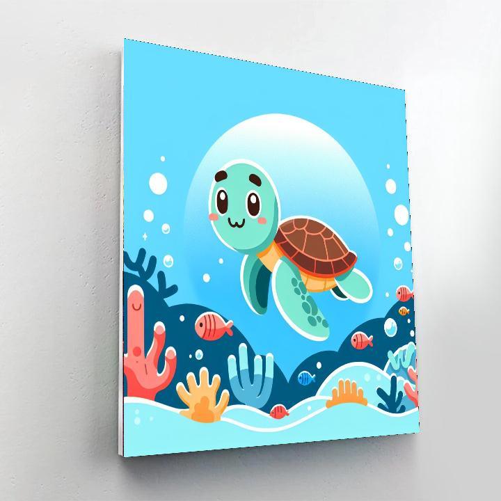 Sea Turtle Conservation Quest Painting By Numbers Kit