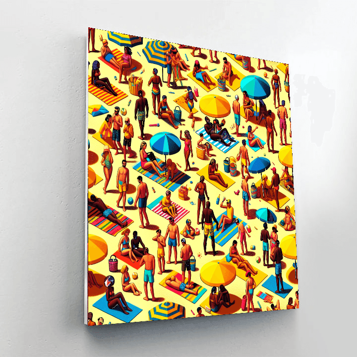 Lively Summer Beach Day Painting By Numbers Kit