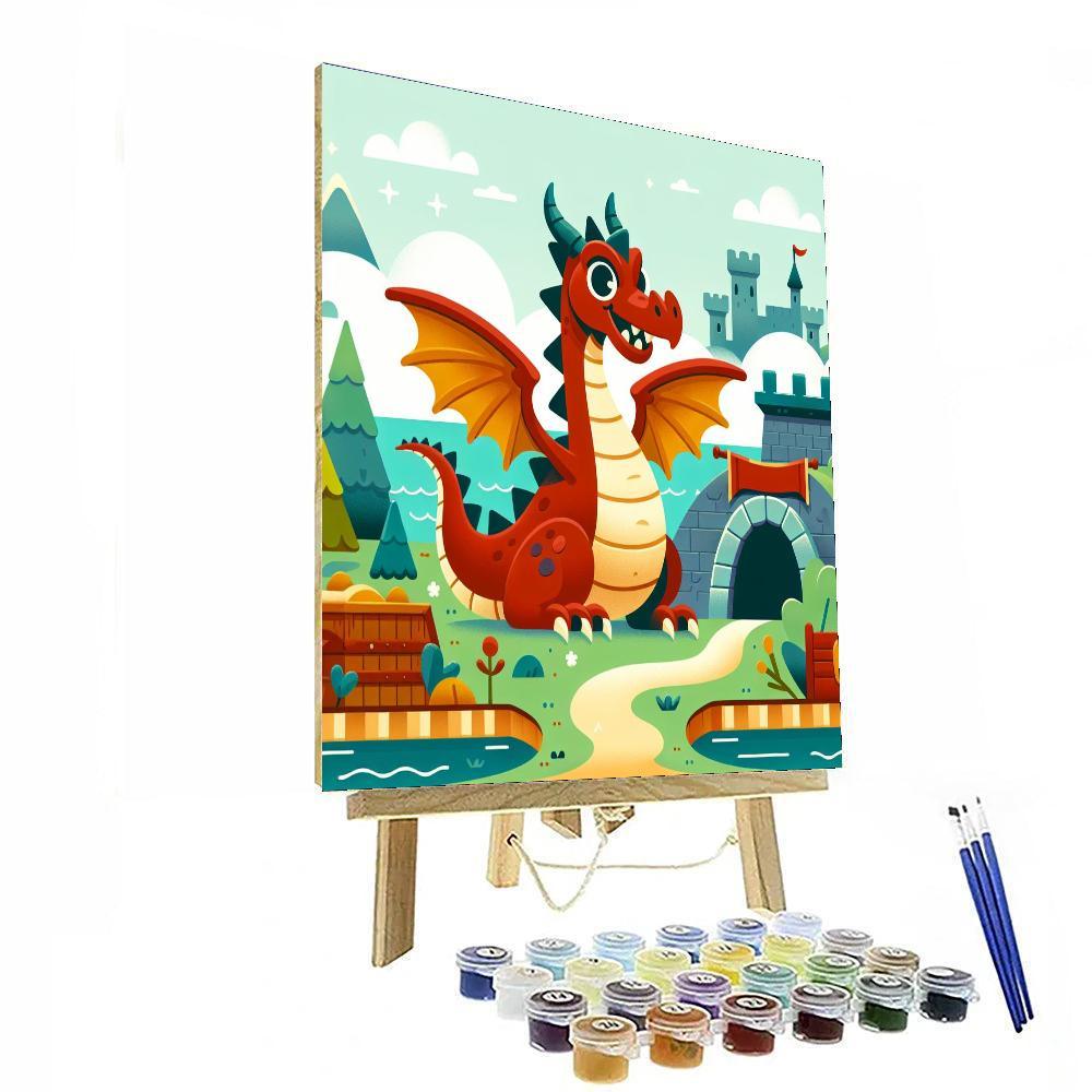 Medieval Dragon's Lair Painting By Numbers Kit