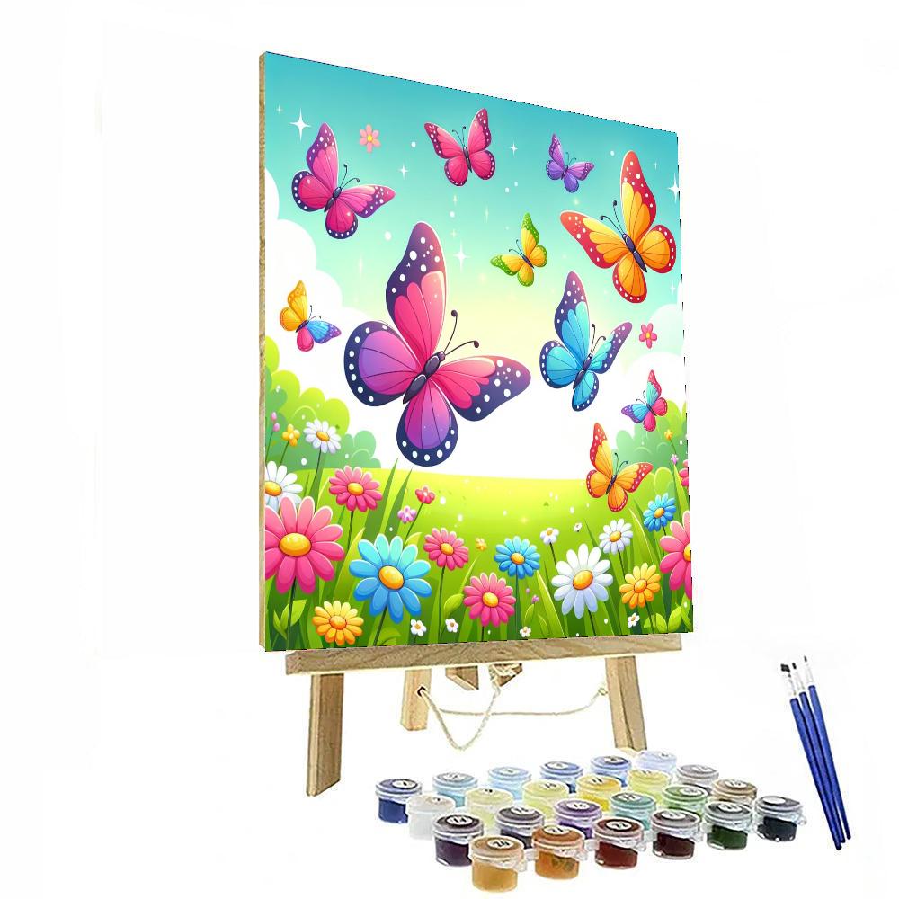 Charming Butterfly Meadows Painting Number Kit