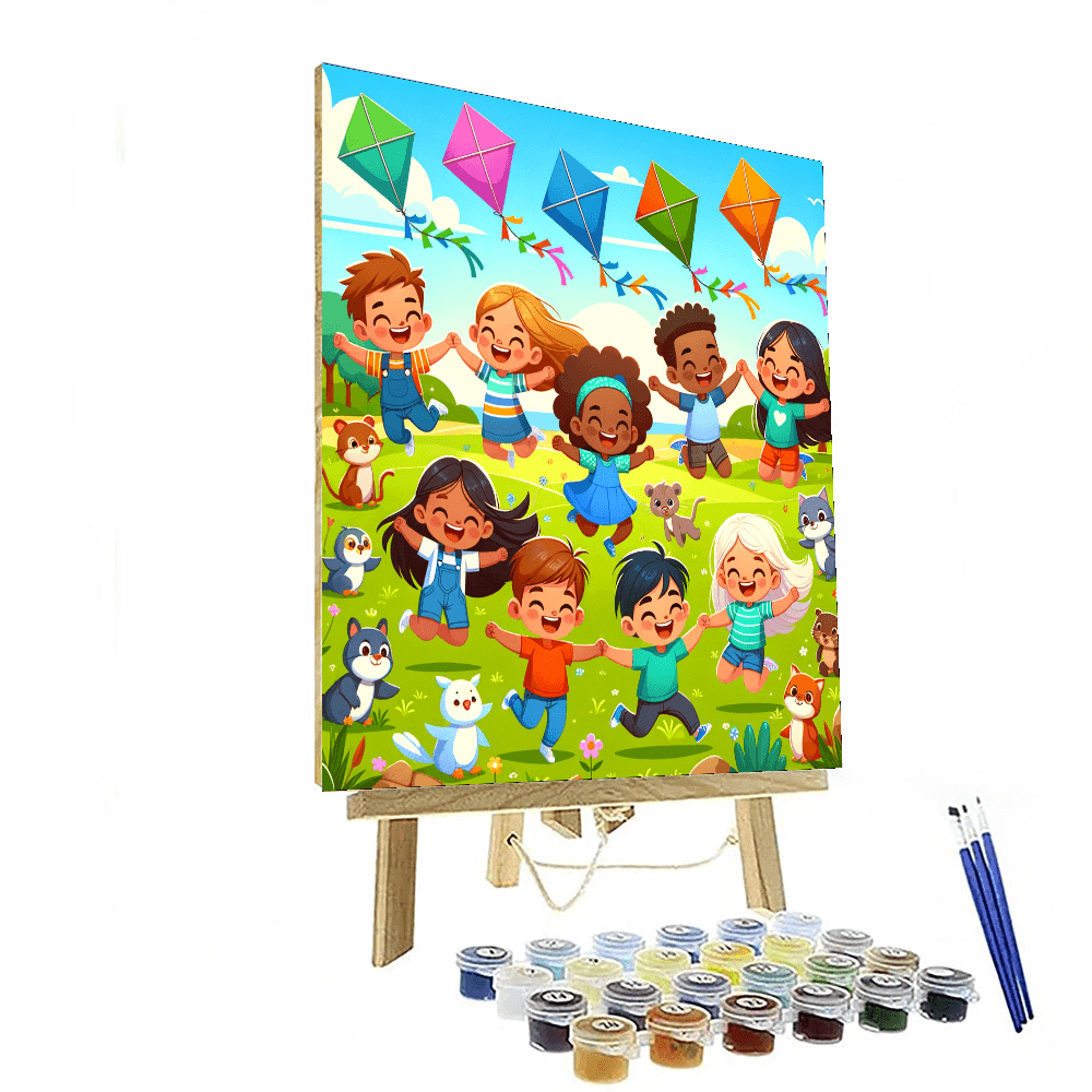 Whimsical Windy Day DIY Paint By Numbers