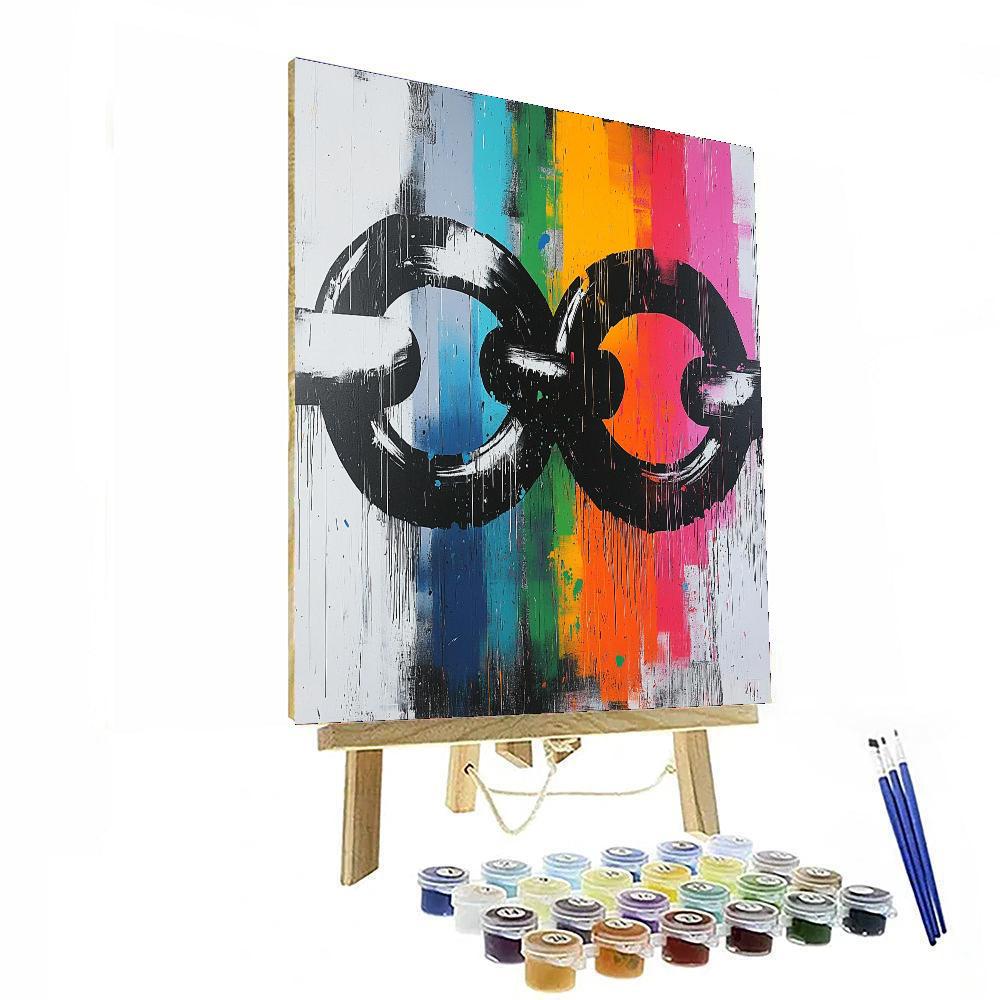 Banksy Inspired Unseen Connections  Number Painting