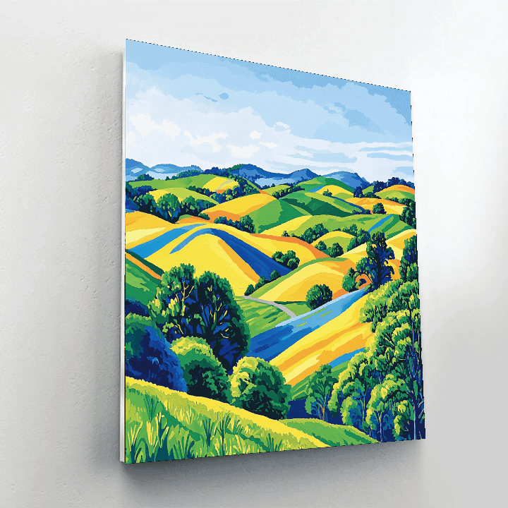 David Hockney Inspired Vibrant Dreams  Paint By Numbers Art
