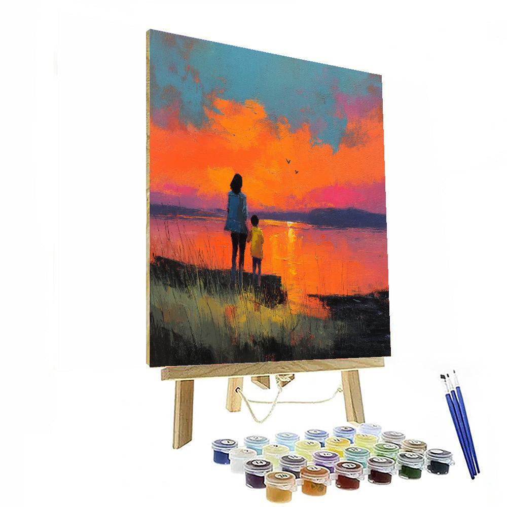 Mother's Day Sunrise Painting Number Kit
