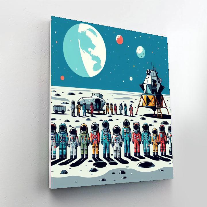 Astronauts' Lunar Landing Paint By Numbers