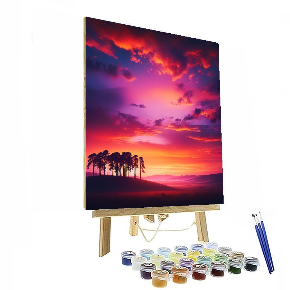 Gorgeous Sunset Silhouettes Paint By Numbers Kits