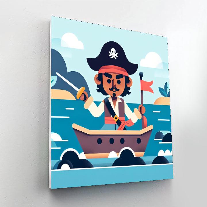 Brave Buccaneer's Voyage Paint By Numbers Art