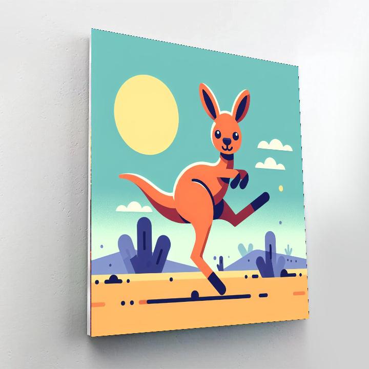 Curious Kangaroo's Outback Quest Paint By Color