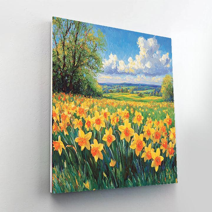Claude Monet Inspired Dancing Daffodils  Paint By Numbers Kits