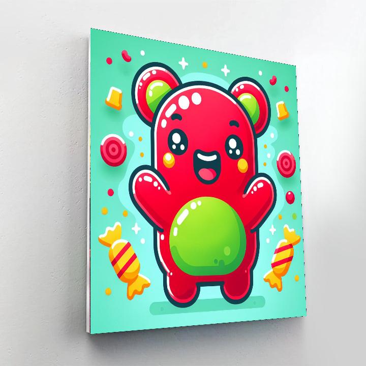 Giggling Gummy Bear Painting Number Kit