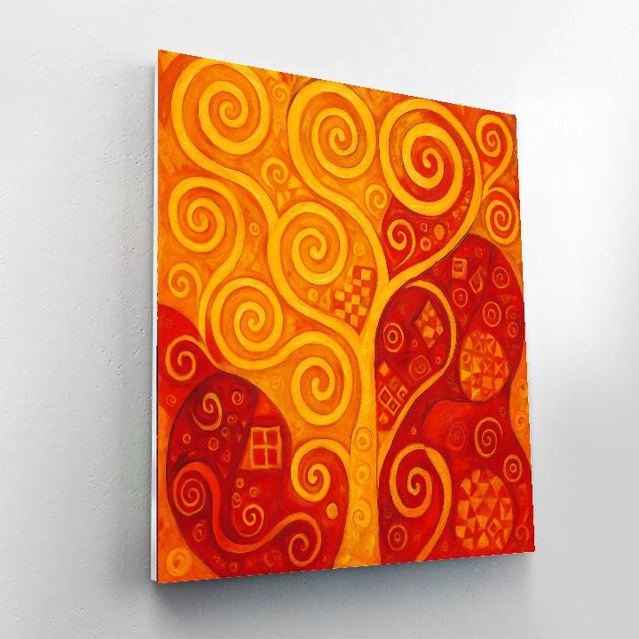 Klimt's Golden Enchantment Number Painting