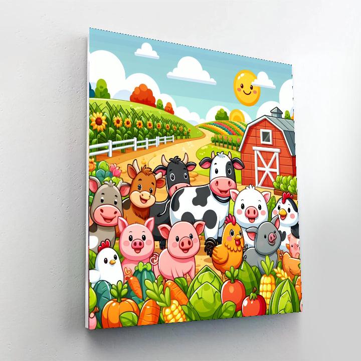 Colorful Farm Numbered Painting Kits
