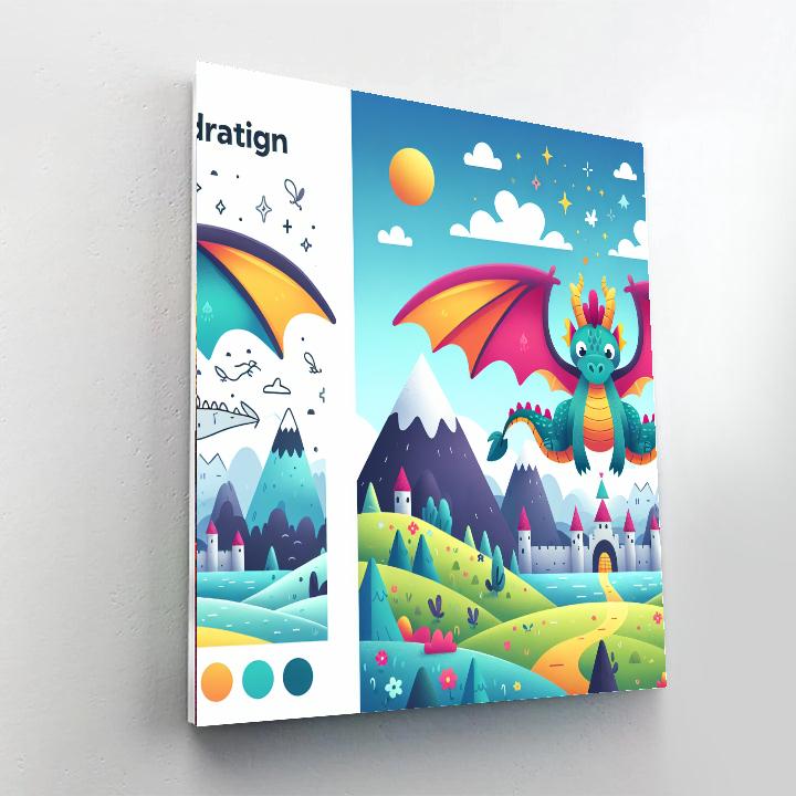 Mystical Dragon In A Fantasy Realm Paint By Numbers Kits