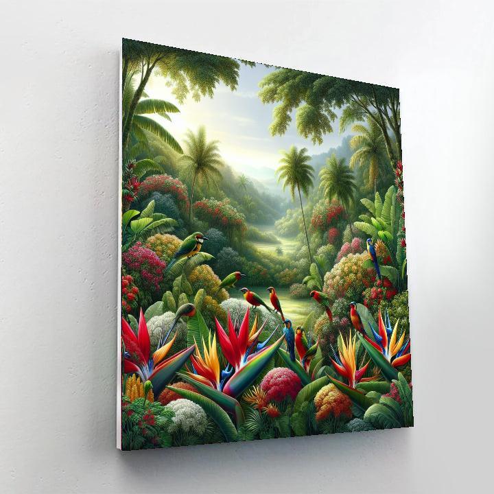 Exotic Flora And Fauna Paint By Numbers