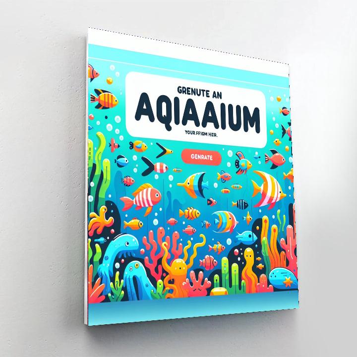 Colorful Aquarium World Painting Number Kit