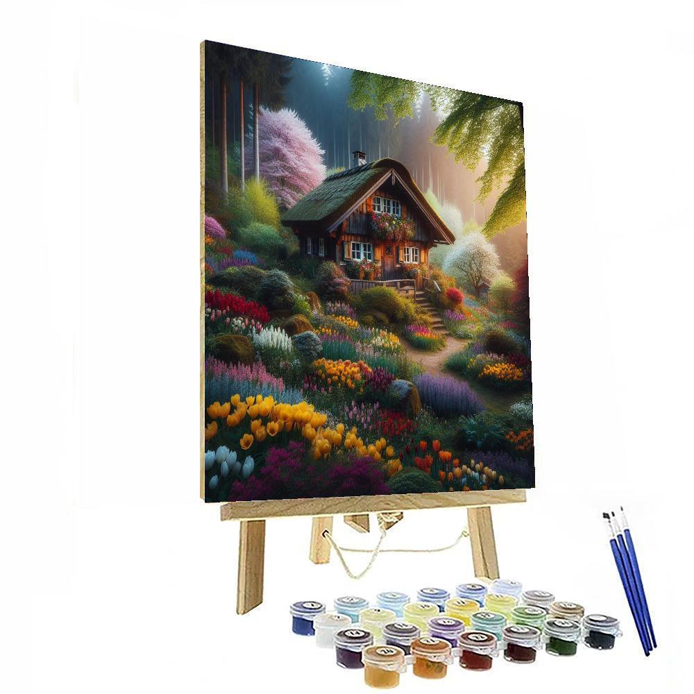 Cottage Springtime Painting Number Kit