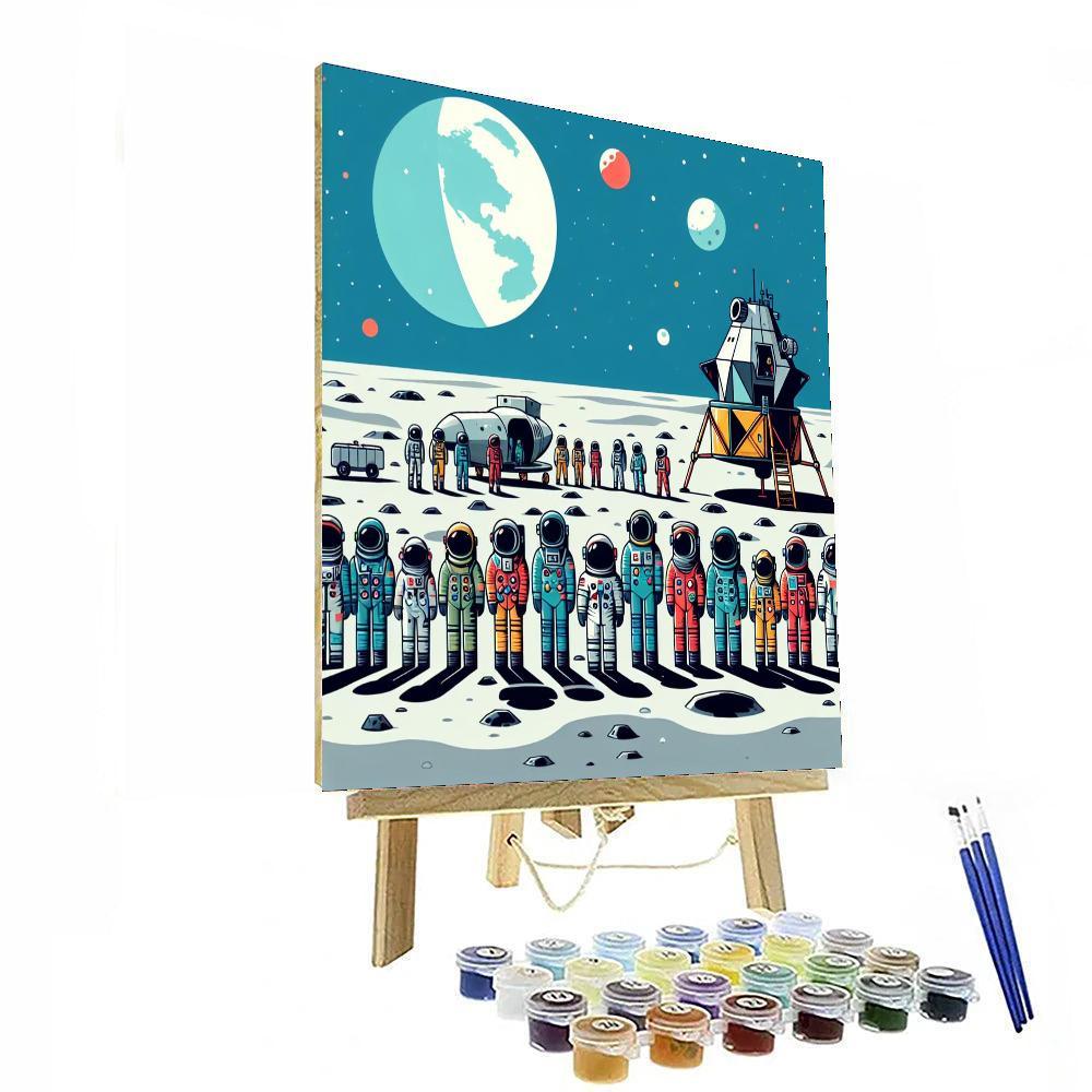 Astronauts' Lunar Landing Paint By Color