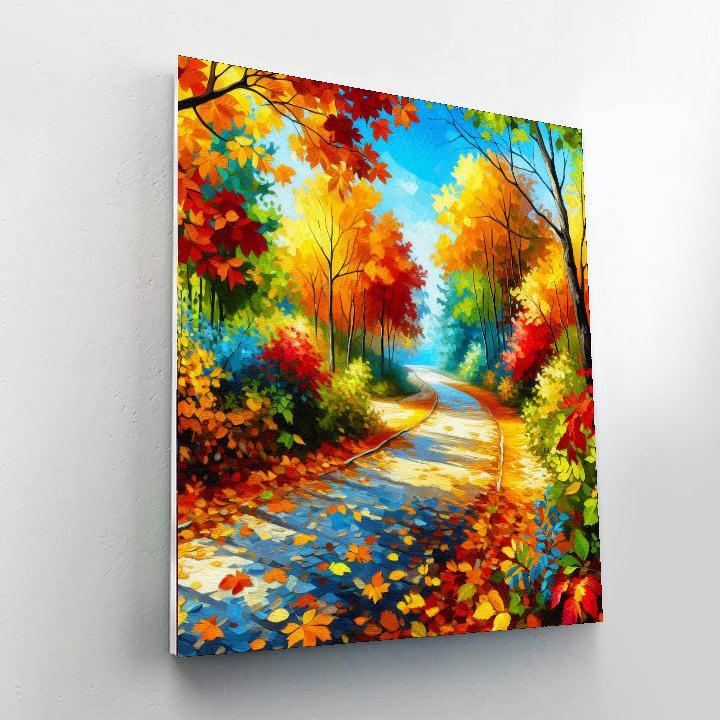 Captivating Autumn Stroll Paint By Color