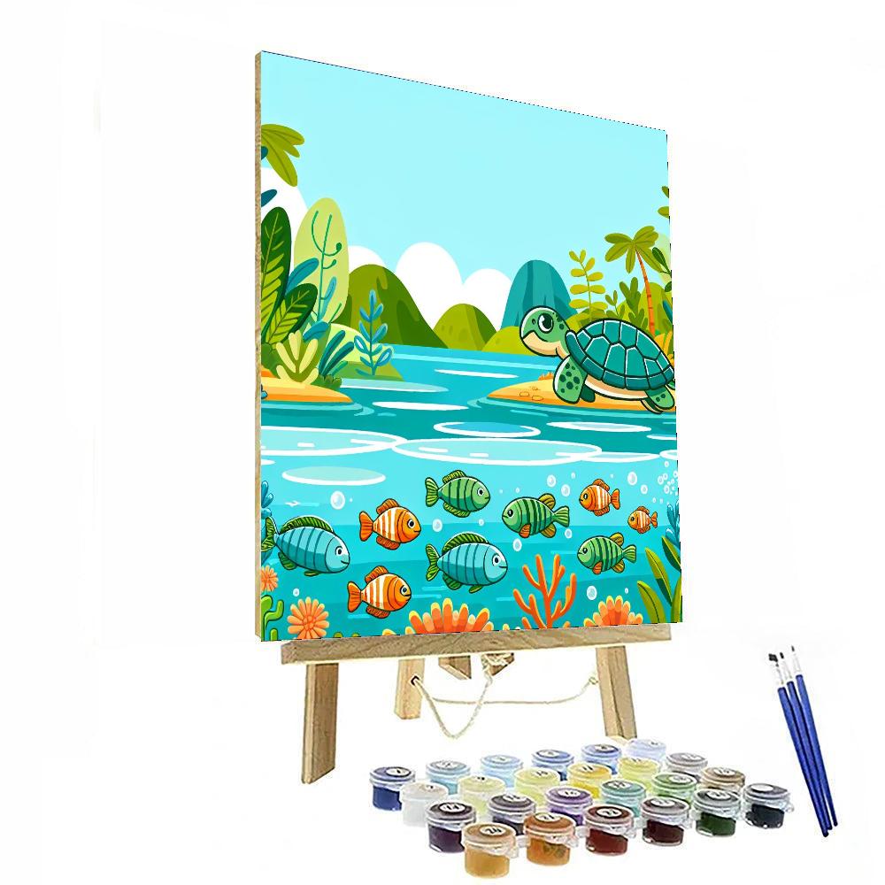 Lively Lagoon Gathering Paint By Numbers Art