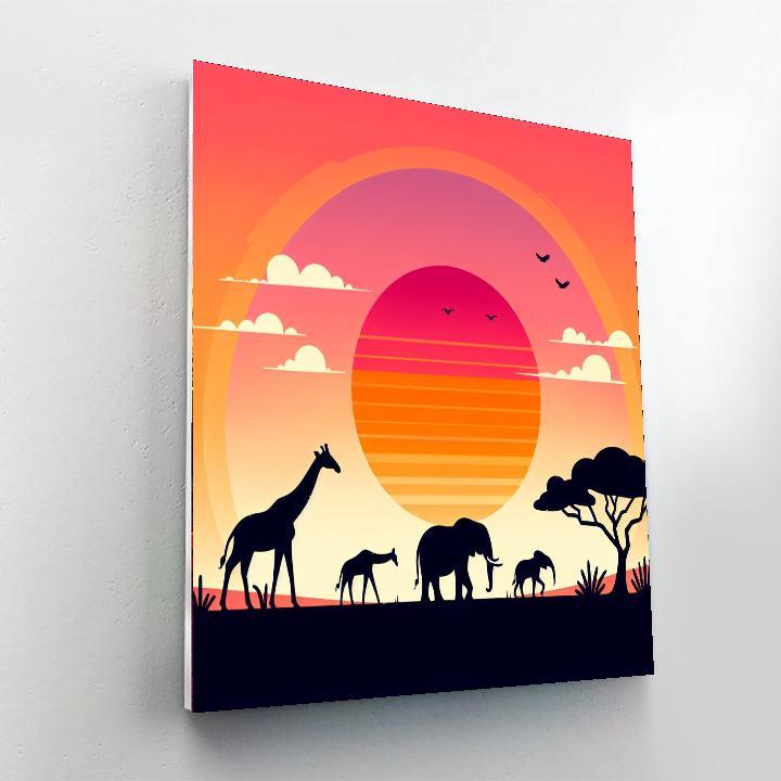 Safari Sunset Safari Paint By Color