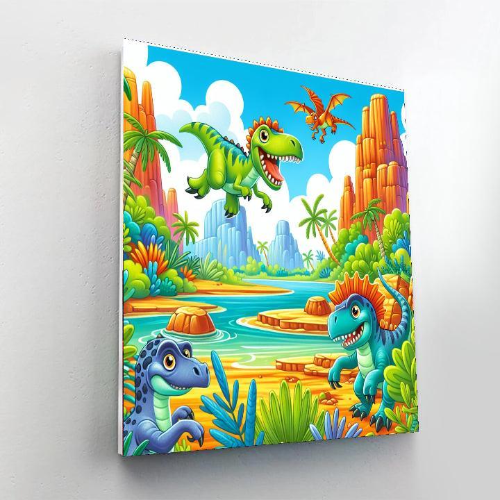 Imaginative Dinosaur Adventure Numbered Painting Kits