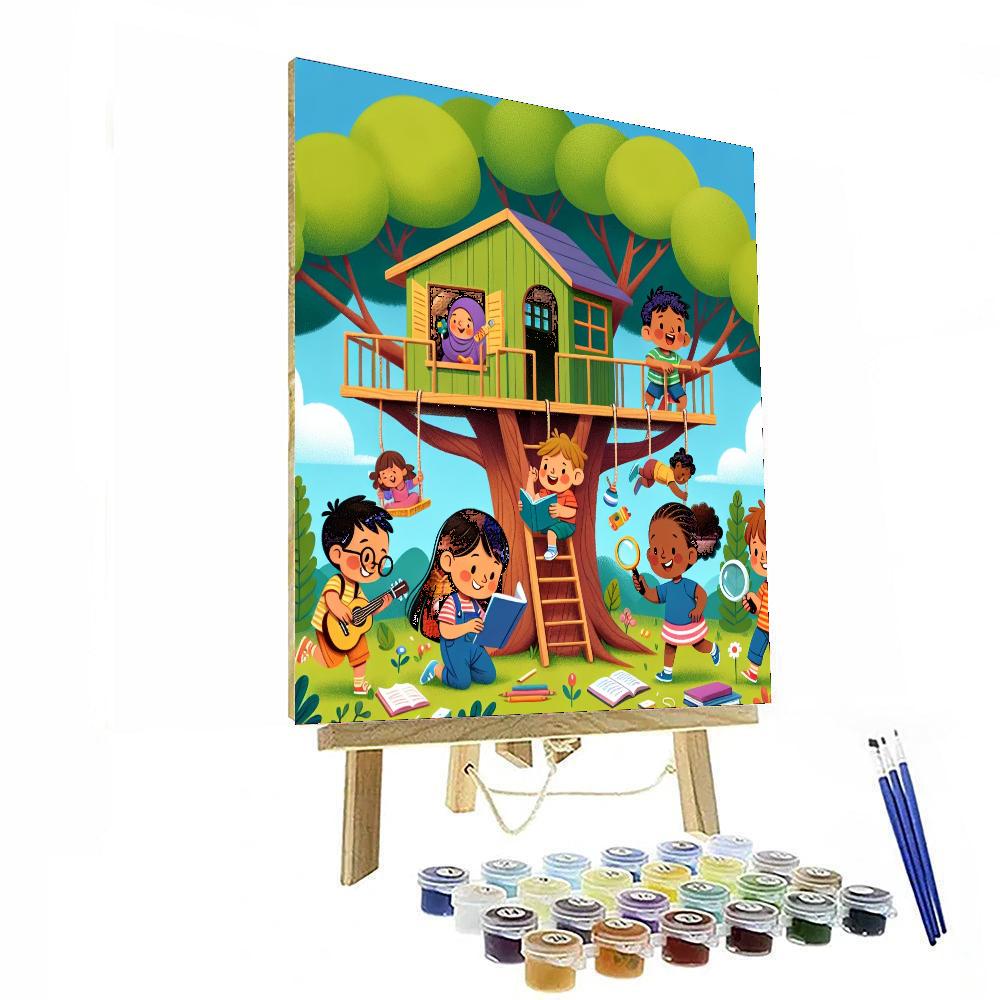 Treehouse Adventure Painting Number Kit