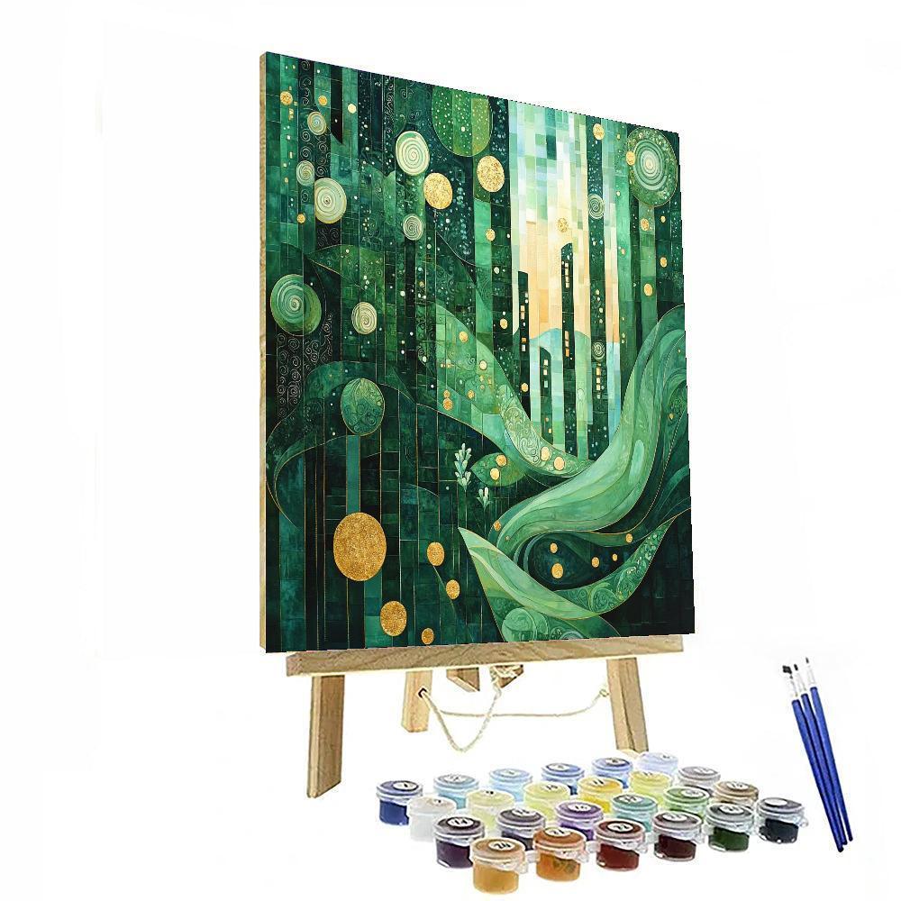 Gustav Klimt Inspired Ethereal Whirlwinds  DIY Paint By Numbers