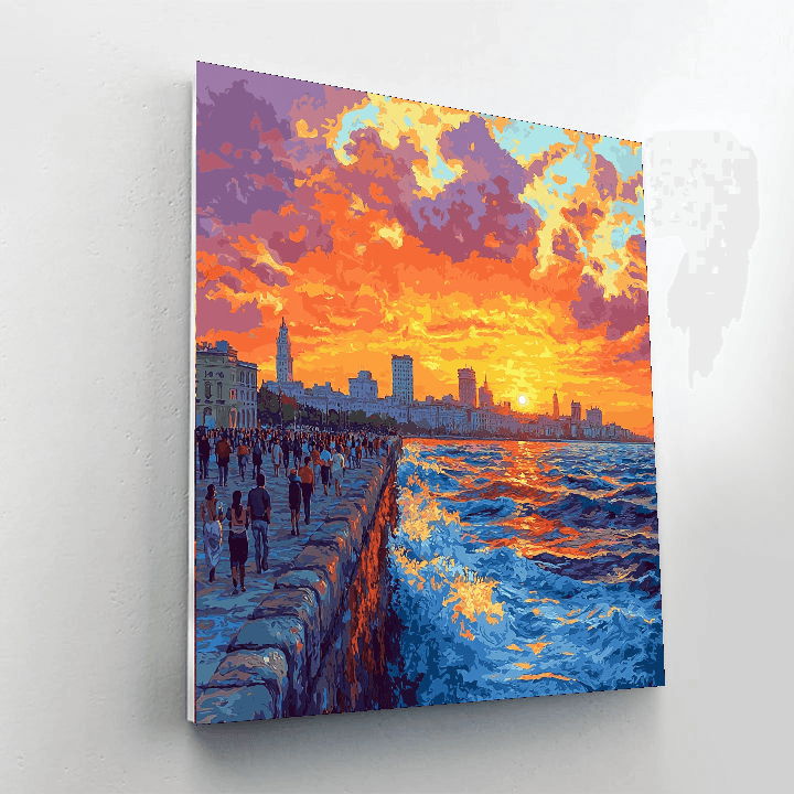 Havana Malecón Numbered Painting Kits