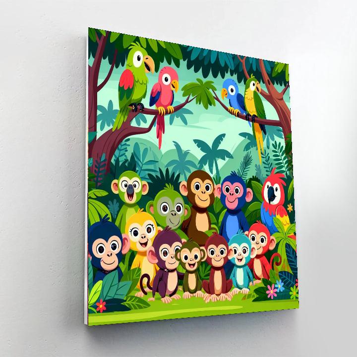 Lively Jungle Jaunt Paint By Color