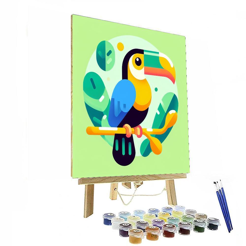 Tropical Toucan Treasure Paint By Color
