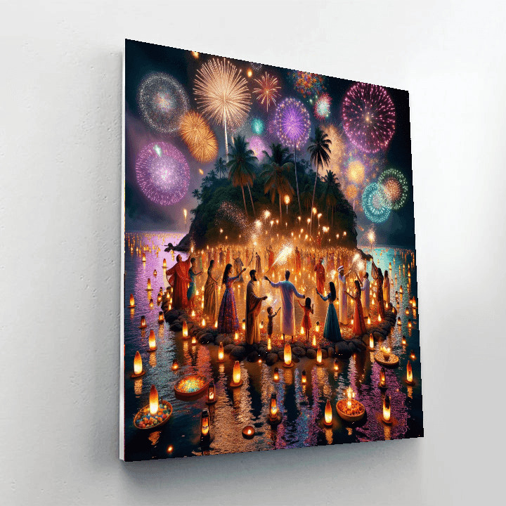 Diwali Festival Of Lights - Mauritius Paint By Color