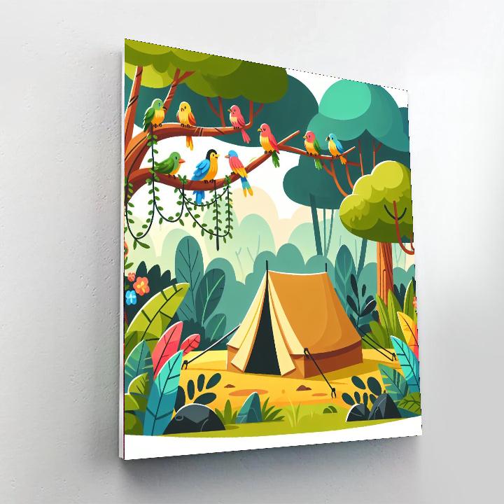 Explorer's Jungle Camp Number Painting