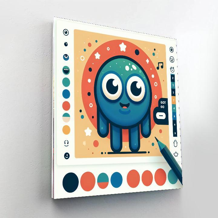 Silly Little Monster Paint By Number