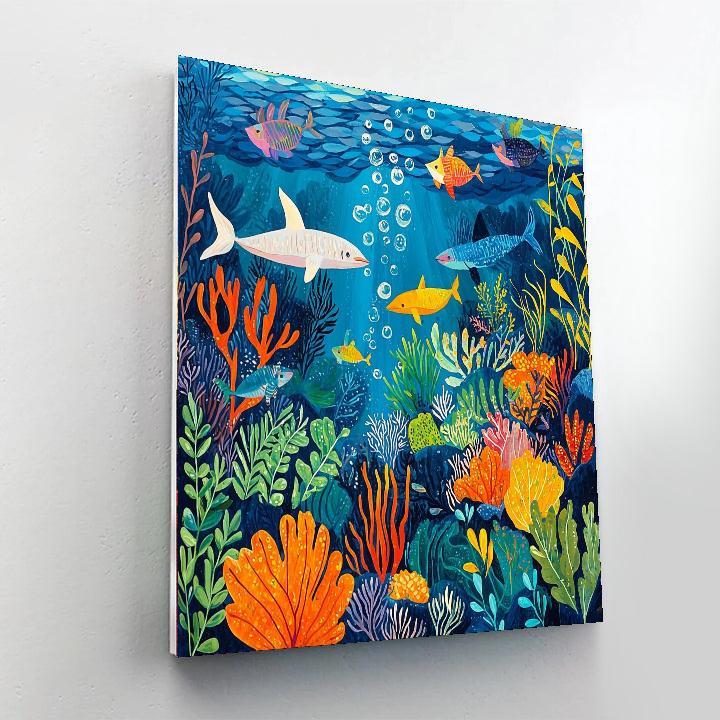 Henri Rousseau Inspired Ocean's Abundance  Paint By Numbers